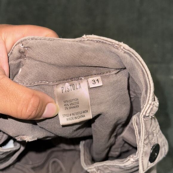 Pistola Cropped Jeans Womens 31 Brown Casual Straight Leg Boho Minimalist - Picture 6 of 10